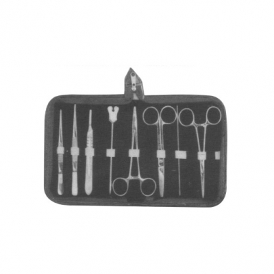 1- Dissecting Forceps Thumb 14 cm 2- Dissecting Forcep 1x2 Teeth 14 cm. 3- B.P Handle No. 3 4- Groov