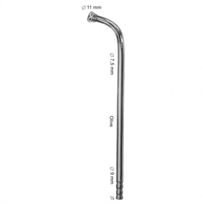 Suction cannula for tonsillectomy, oral-and laryngeal  operations 220 mm