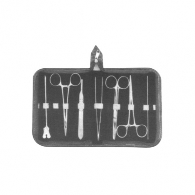 1- Grooved Director and Tongue tie 2- Mayo Hearg Needle Holder 14 cm 3- B.P Handle No. 4 4- Dissecti